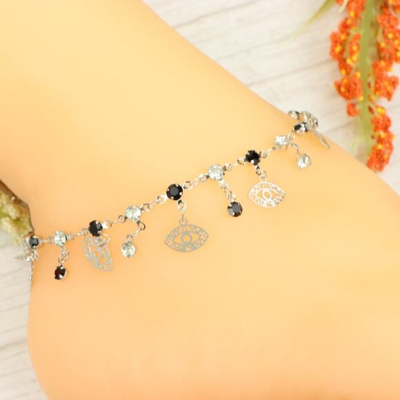 "Handmade Anklet – Elegant & Delicate Jewelry for Women | UNVRC1217 - Picture 3 of 10